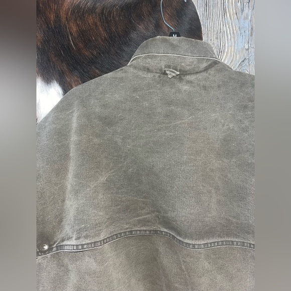 Vintage Carhartt 90s olive green canvas work jacket men’s size XL - Picture 9 of 9